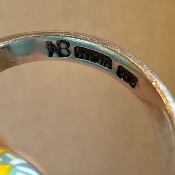 Vintage NB Nicky Butler Sterling Silver Multi Gemstone Cluster Ring Size 8 - Picture 7 of 8